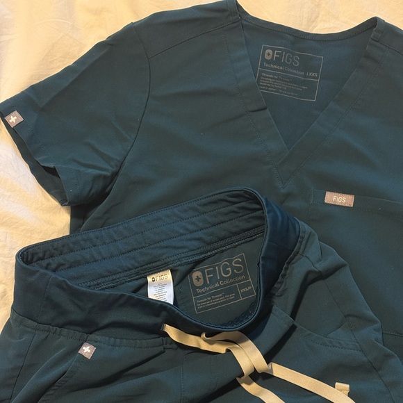 Figs Caribbean Blue Scrubs Set - Picture 3 of 3